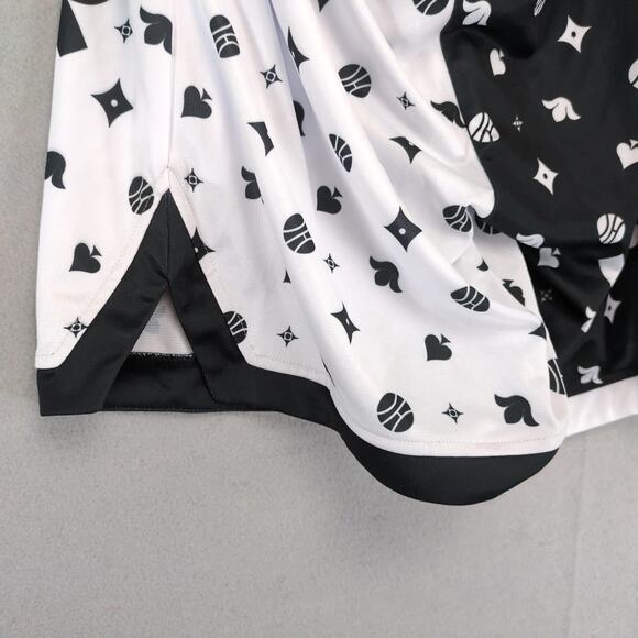 NWT Hoop Culture Men's L Basketball Shorts Black White Athletic Elastic Waist - Picture 9 of 10